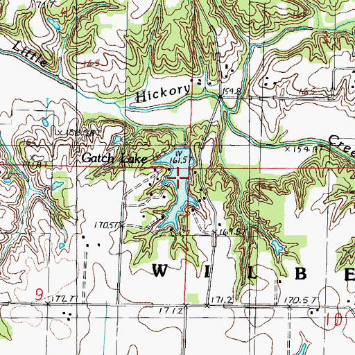 Topographic Map of Gatch Lake, IL