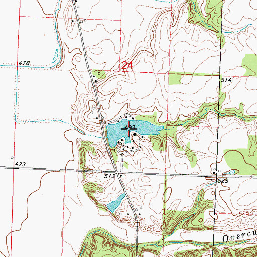 Topographic Map of Stanbery Lake, IL