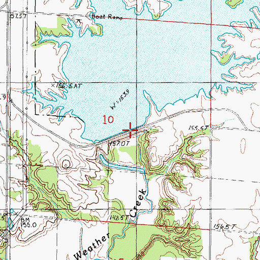 Topographic Map of Newton Power Station Lake, IL