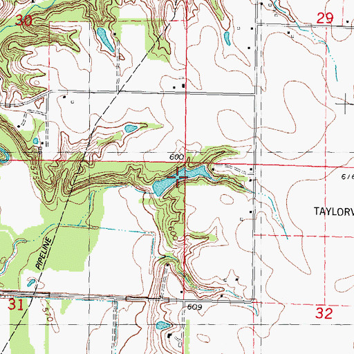 Topographic Map of Ostermeir Pond, IL
