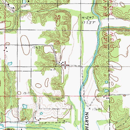 Topographic Map of Sherwood Forest Lake Dam, IL