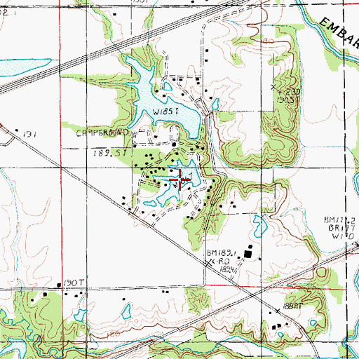 Topographic Map of Round Grove Sportsman Lake, IL