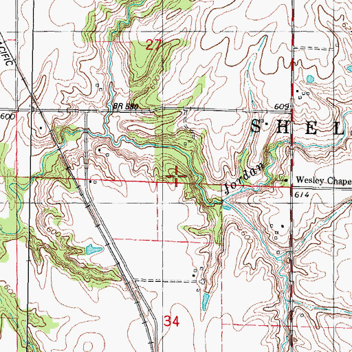 Topographic Map of Bass Lake Dam, IL
