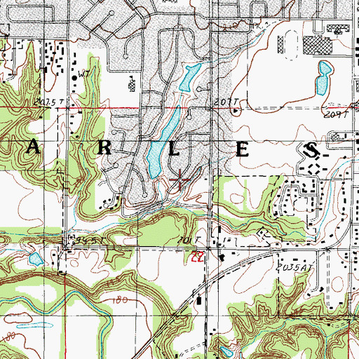 Topographic Map of Glenwood Lake Dam, IL