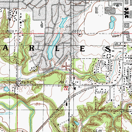 Topographic Map of Glenwood Lake, IL