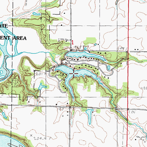 Topographic Map of Elm Springs Park Lake Number 4, IL