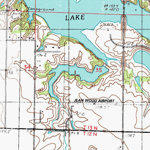 Topographic Map of Wood Lake, IL