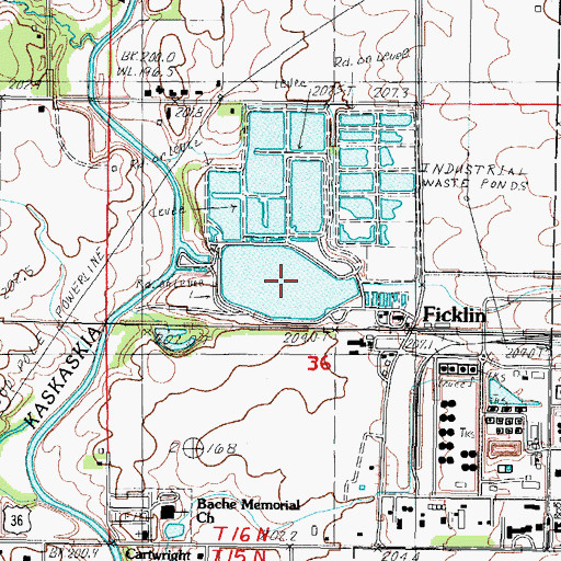Topographic Map of National Petroleum Chemical Company Plant Reservoir, IL