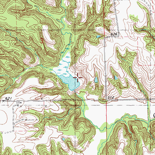 Topographic Map of New Pittsfield Lake Number 2 Dam, IL