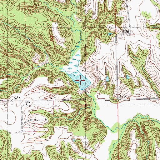 Topographic Map of New Pittsfield Lake Number 2, IL