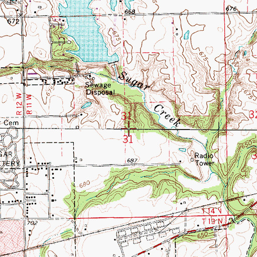 Topographic Map of Third Lake Dam, IL