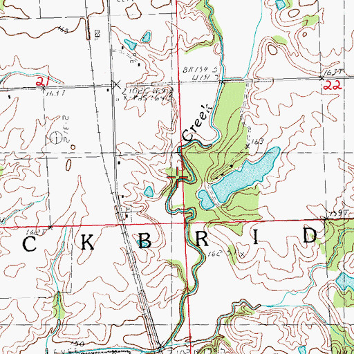 Topographic Map of Shady Eighty Acres Lake Dam, IL