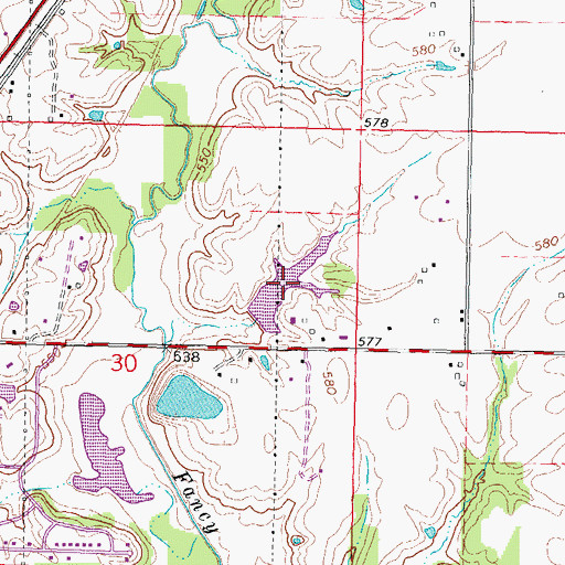 Topographic Map of Weingardt Pond, IL