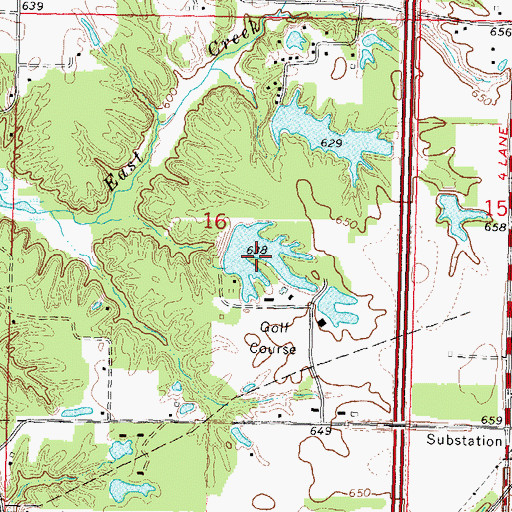 Topographic Map of Tall Timbers Lake East, IL