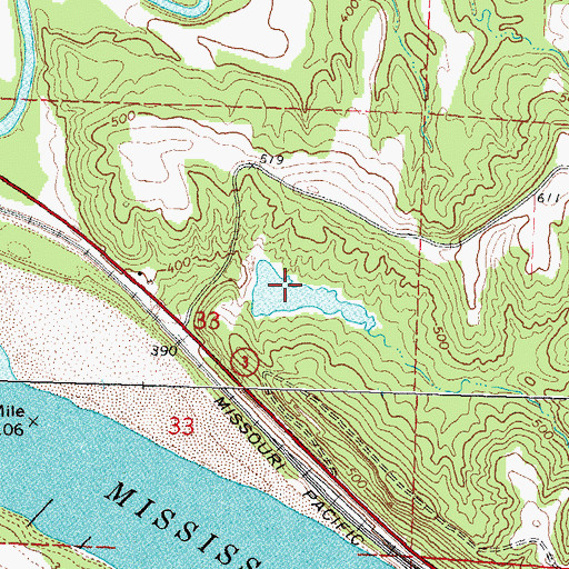 Topographic Map of Riverview Lake Dam, IL