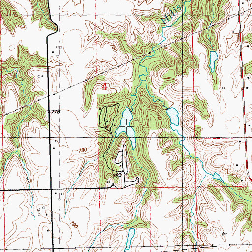 Topographic Map of Hidden Lake, IL