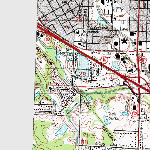 Topographic Map of Lake Stolberg Dam, IL