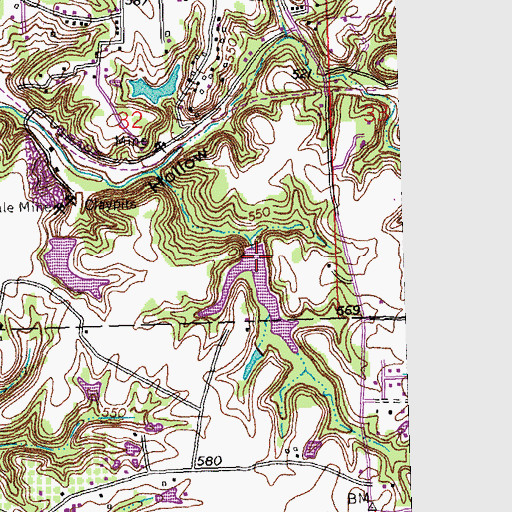 Topographic Map of Heitmans Pond Dam, IL