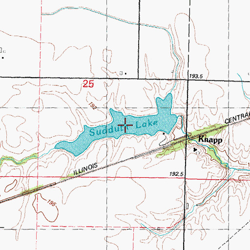 Topographic Map of Sudduth Lake, IL