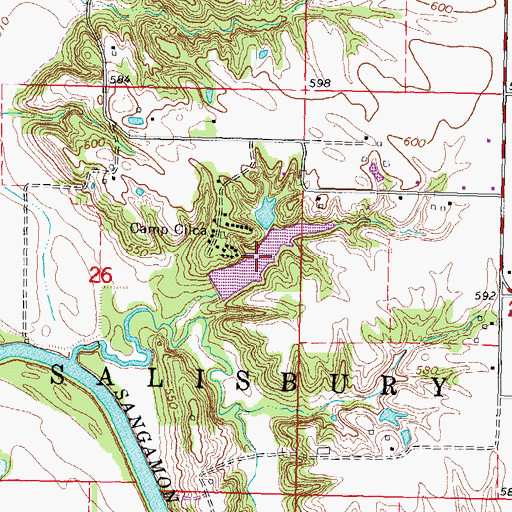 Topographic Map of Cilca Lake, IL