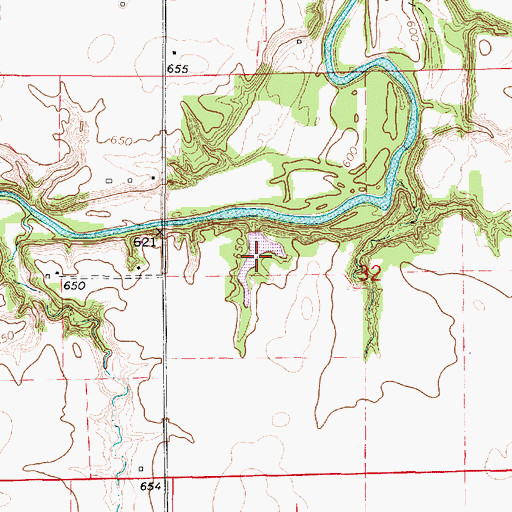 Topographic Map of Marvin Puzey Lake, IL