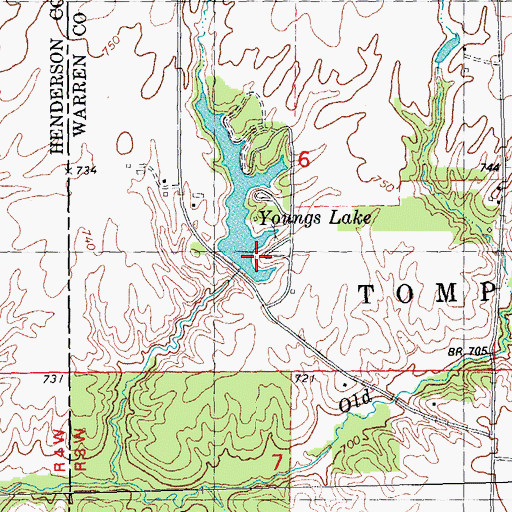 Topographic Map of Clyde Young Lake, IL