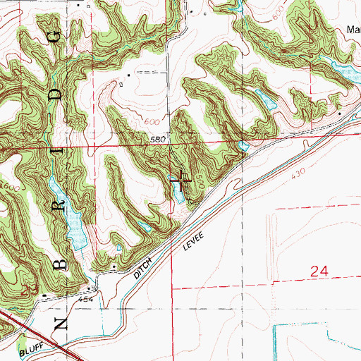 Topographic Map of Structure Number 13 Dam, IL