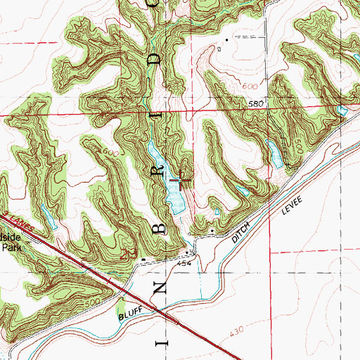 Topographic Map of Structure Number 12 Dam, IL