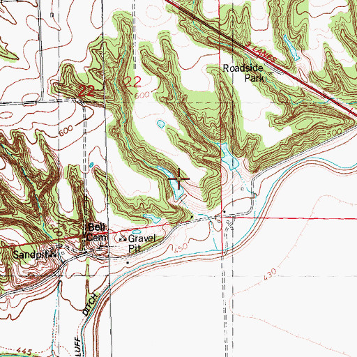 Topographic Map of Structure Number 8 Dam, IL