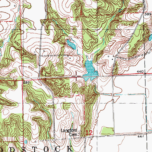 Topographic Map of Structure Number 6 Dam, IL
