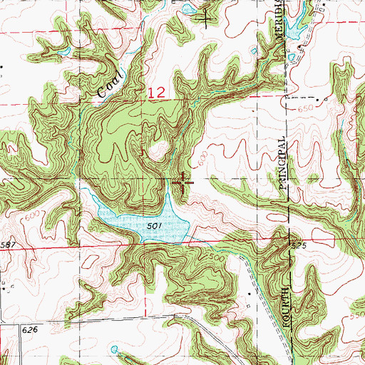 Topographic Map of Structure Number 2 Dam, IL
