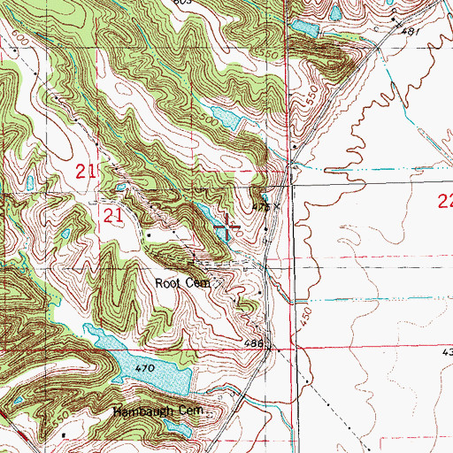 Topographic Map of Hambaugh-Martin Structure Number 6 Dam, IL