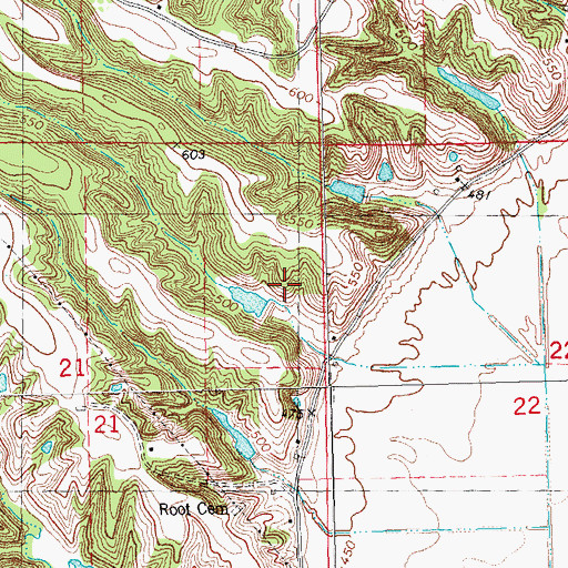 Topographic Map of Hambaugh-Martin Structure Number 5 Dam, IL