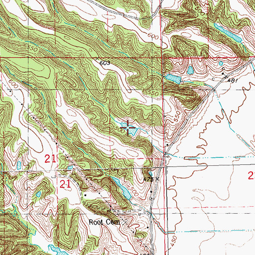 Topographic Map of Hambaugh-Martin Number Five Reservoir, IL
