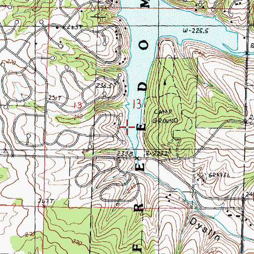 Topographic Map of Lake Carroll, IL
