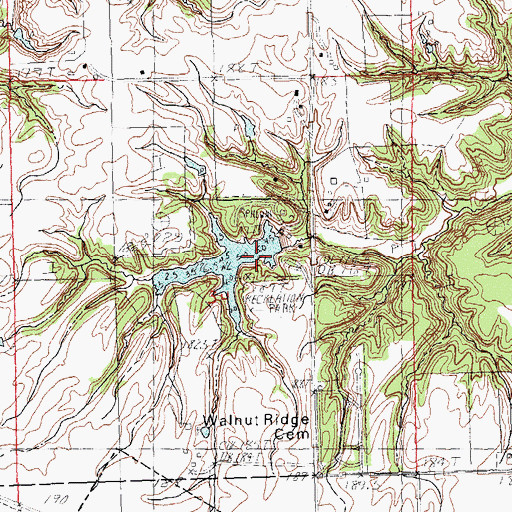 Topographic Map of Virginia Lake Dam, IL
