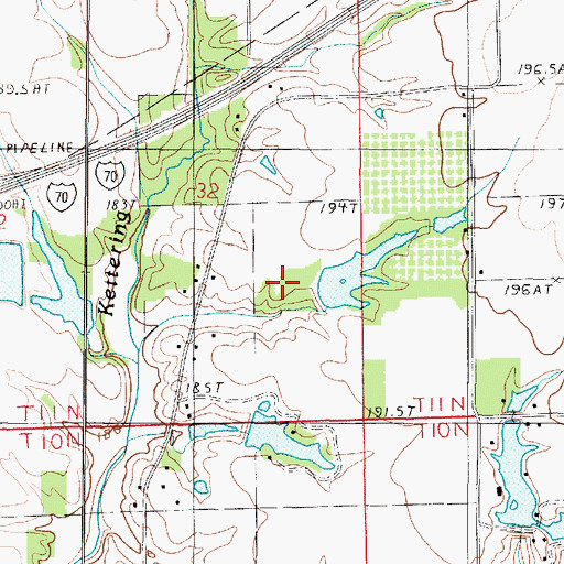 Topographic Map of Newmans Lake Dam, IL