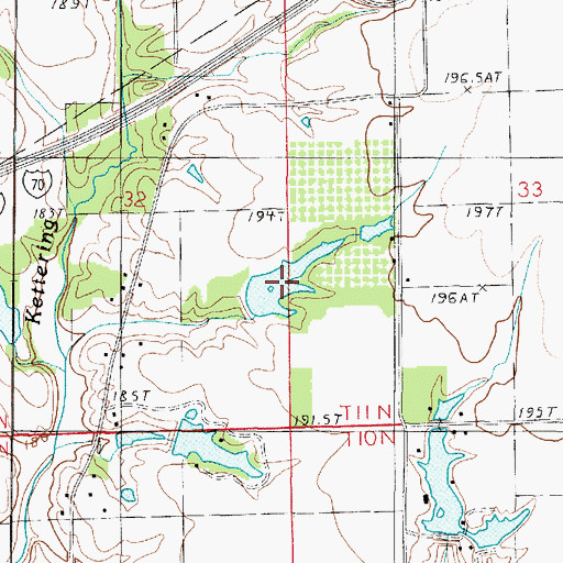 Topographic Map of Newmans Lake, IL