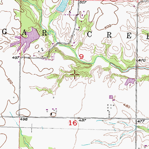 Topographic Map of Diebert-Hortsman Lake, IL