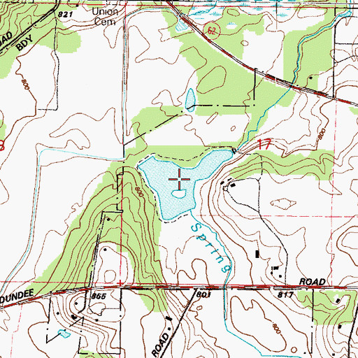 Topographic Map of Galvins Lake, IL
