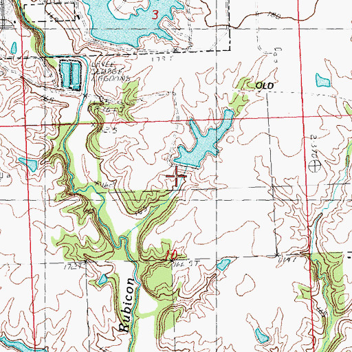 Topographic Map of Coles Lake Dam, IL