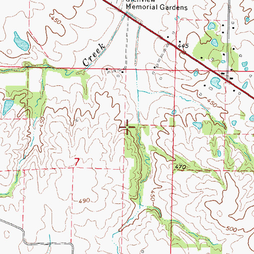 Topographic Map of John Goin Lake Dam, IL