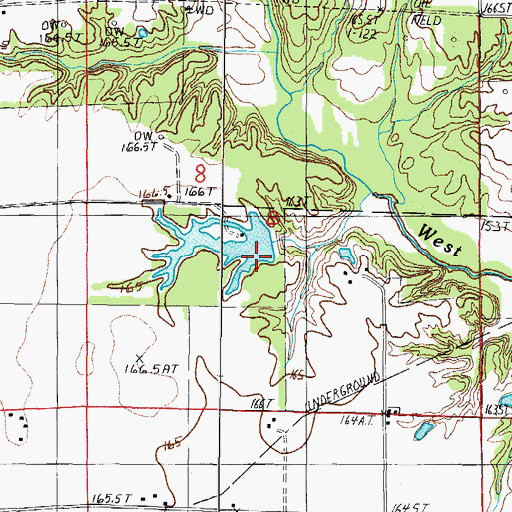 Topographic Map of Lake Sandpoint Dam, IL