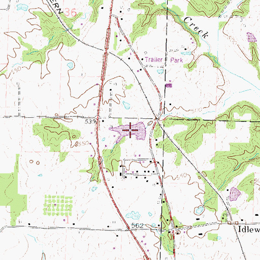 Topographic Map of Lake Normandy, IL