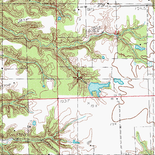 Topographic Map of Gotter Pond, IL
