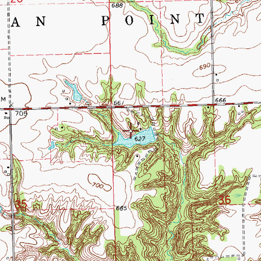 Topographic Map of Knox Company Conservation Club Lake Dam, IL