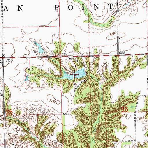 Topographic Map of Knox Company Conservation Club Lake, IL