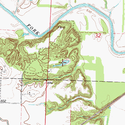 Topographic Map of Harry Sampsons Lake, IL