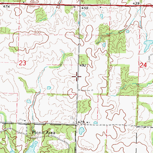 Topographic Map of Main Lake, IL
