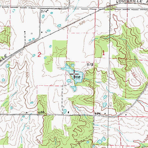 Topographic Map of Centerville Mens Club Lake, IL
